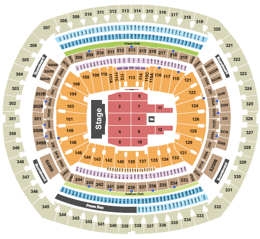 MetLife Stadium Bruno Mars Seating Chart